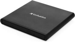 Verbatim Külső Slimline CD/DVD Író USB-A + USB-A/USB-A to USB-C Kábel fekete 98938