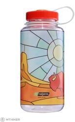 Nalgene Wide Mouth kulacs, 1 l, clear stained glass desert
