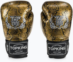 Top King Muay Thai Muay Thai Super Star Air Snake negru / aur mănuși de box negru / aur