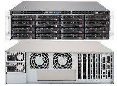 Supermicro 3U Szerverház - 16x3.5" Hot-Swap, 2x1000W Redundáns Tápegység