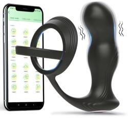 Guilty Toys Stimulator Prostata Anal Play, Bluetooth Control, Free App, Silicon, USB, Negru, 12 cm, Guilty Toys