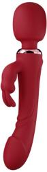 Mokko Toys Vibrator Wand&Rabbit Great Mix, 10+10 Moduri Vibratii Puternice, Silicon, USB, Rosu, 24.6 cm, Mokko Toys, Velvet Obession Vibrator