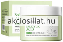 SADOER Salicylic Acid 3% Acne Cotton Mask Szalicilsavas Akne Elleni Pamutmaszk 110g/55db