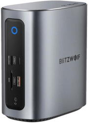 BlitzWolf 076183 BlitzWolf BW-TH15 17 az 1-ben dokkolóállomás 2xHD+DP+4xC+3xUSB 3.0+USB 3.1+C 3.2+C PD+RJ45+micro SD+SD+3.5mm audio (076183)