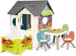 Smoby Házikó étteremmel és bolttal előkerttel Chef House Life Smoby kerti bútorokkal és tovább bővíthető (SM810256-L)