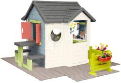 Smoby Házikó étteremmel és bolttal kerttel Chef House Life Smoby padlóburkolattal asztallal és tovább bővíthető (SM810256-T)