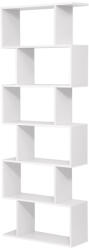 VASAGLE Modern Térelválasztó Könyvespolc Fehér 6-Szintes (EUZ-LBC61WTV1)