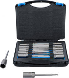 BGS technic Fúrógépbe fogható dugókulcs készlet, hatszög, extra hosszú, 1/4" , 5, 5-19 mm, 15 darabos (BGS 70147)