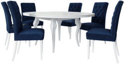  Étkezőgarnitúra Racine 129 (Fényes fehér + Magic Velvet 2216)