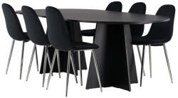  Étkezőgarnitúra Dallas 4033 (Fekete + Ezüst)