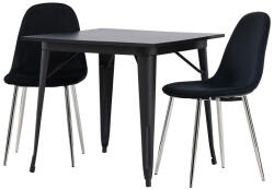  Étkezőgarnitúra Dallas 4051 (Fekete + Ezüst)