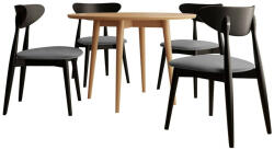  Étkezőgarnitúra Racine 124 (Fekete)