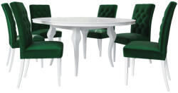  Étkezőgarnitúra Racine 138 (Fényes fehér + Magic Velvet 2225)