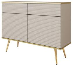 ArtPS BIJOU KSZ-107 MDF komód | bézs / arany lábak