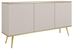 ArtPS Komód BIJOU K-160 MDF | bézs, arany lábak