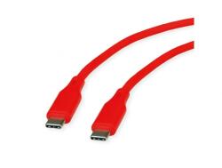 Roline Cablu USB 2.0 type C T-T 60W silicon 1m Rosu, Roline 11.02. 9121 (11.02.9121-10)