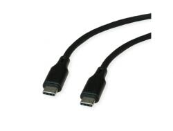 Roline Cablu USB 2.0 type C T-T 60W silicon 1m Negru, Roline 11.02. 9120 (11.02.9120-10)