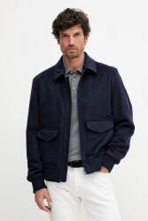 BOSS gyapjú dzseki BECKHAM X BOSS sötétkék, átmeneti, 50555817 - sötétkék 52