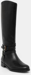Lauren Ralph Lauren bőr csizma Collins Tll fekete, lapos talpú, 802967771001 - fekete Női 40