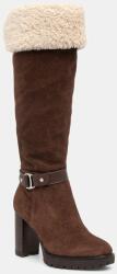 Lauren Ralph Lauren csizma velúrból Tasha Tl Hl barna, magassarkú, 802977893003 - barna Női 41