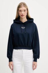 Tommy Hilfiger pamut melegítőfelső sötétkék, nyomott mintás, kapucnis, DW0DW22170 - sötétkék M