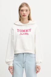 Tommy Hilfiger pamut melegítőfelső bézs, nyomott mintás, kapucnis, DW0DW21598 - bézs M