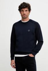 HUGO BOSS pamut pulóver könnyű, sötétkék, 50543136 - sötétkék M