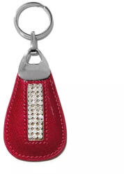 Plazabox Bőr kulcstartó kristályokkal díszítve piros színben (z-3753-red)
