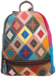 Natascia Egyedi női hátizsák valódi bőr, különleges patchwork színes (na-1105-multicolour)