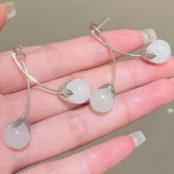 HARAHU JU-36527 cherry Fülbevaló - Fehér KP36527