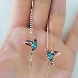 HARAHU LO-7185 Fülbevaló - Arany/Kék KP7185