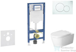 Geberit Duofix falra szerelhető WC szett, Duravit ME by Starck WC soft close ülőkével, Geberit Sigma 01 alpesi fehér nyomólappal SANI11CP3108 (SANI11CP3108)