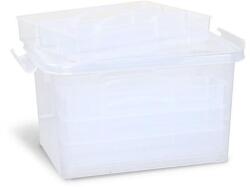 Primo Tárolódoboz PRIMO 25, 5x17x14, 5 cm műanyag 4 db elválasztó tálcával (819VS) - fotoland