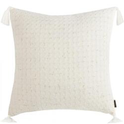 Takoy TERRA COLLECTION Jacquard díszpárnahuzat SEVILLE aranyszállal és dekoratív bojtokkal díszítve