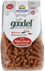 Govinda Fusilli bio din linte rosie, fara gluten, 250 g