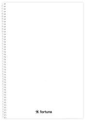 Fortuna Spirálfüzet vonalas FORTUNA Monocolor A/5 70 lapos fehér