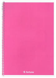 Fortuna Spirálfüzet vonalas FORTUNA Monocolor A/4 70 lapos rózsaszín