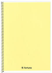 Fortuna Spirálfüzet vonalas FORTUNA Monocolor A/4 70 lapos pasztell sárga