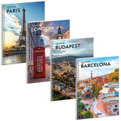  Spirálfüzet sima ARS UNA Cityscape A/4 60 lapos