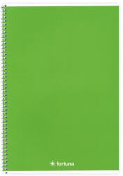 Fortuna Spirálfüzet vonalas FORTUNA Monocolor A/5 70 lapos zöld