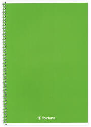 Spirálfüzet vonalas FORTUNA Monocolor A/4 70 lapos zöld