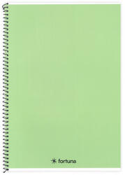 Fortuna Spirálfüzet vonalas FORTUNA Monocolor A/4 70 lapos pasztell zöld