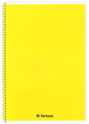 Fortuna Spirálfüzet vonalas FORTUNA Monocolor A/4 70 lapos sárga