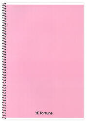 Fortuna Spirálfüzet vonalas FORTUNA Monocolor A/5 70 lapos pasztell rózsaszín