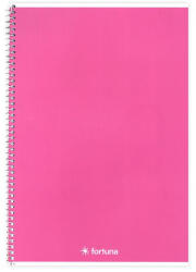 Fortuna Spirálfüzet vonalas FORTUNA Monocolor A/5 70 lapos rózsaszín