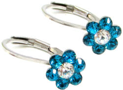Pici Virág PICI VIRÁG fülbevaló - blue zircon/crystal (2 éves kortól) (2025082307)
