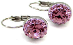 APHRODITÉ kapcsos fülbevaló - 8 mm (light amethyst) (2025082303)