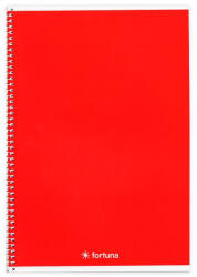 Fortuna Spirálfüzet vonalas FORTUNA Monocolor A/5 70 lapos piros