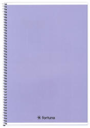 Fortuna Spirálfüzet vonalas FORTUNA Monocolor A/5 70 lapos pasztell lila