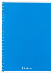Fortuna Spirálfüzet vonalas FORTUNA Monocolor A/4 70 lapos kék